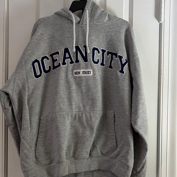 Ocean City New Jersey Esy Women's Gray Hoodie - Picture 1 of 5